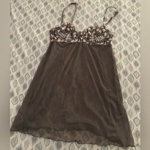 Elegant Sheer Brown Nightgown